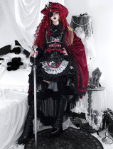 Daily Cherry -Rose Night Voyage- Vintage Gothic Lolita JSK Full Set