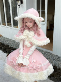Little Sheep - Kawaii Wool Christmas Sweet Lolita JSK, Sweater Blouse, Short Cape and Accessories for Winter