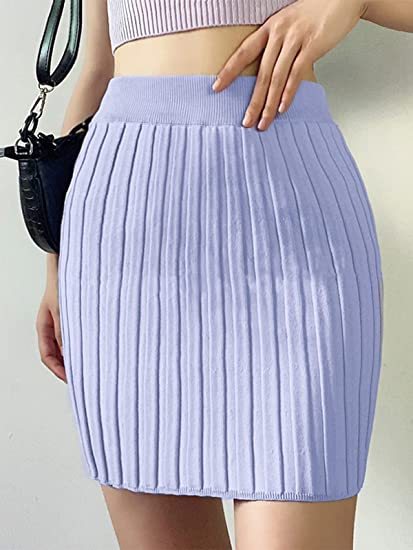 DJT Mini Tight Skirt Elastic Color Ladies Sexy Skirt
