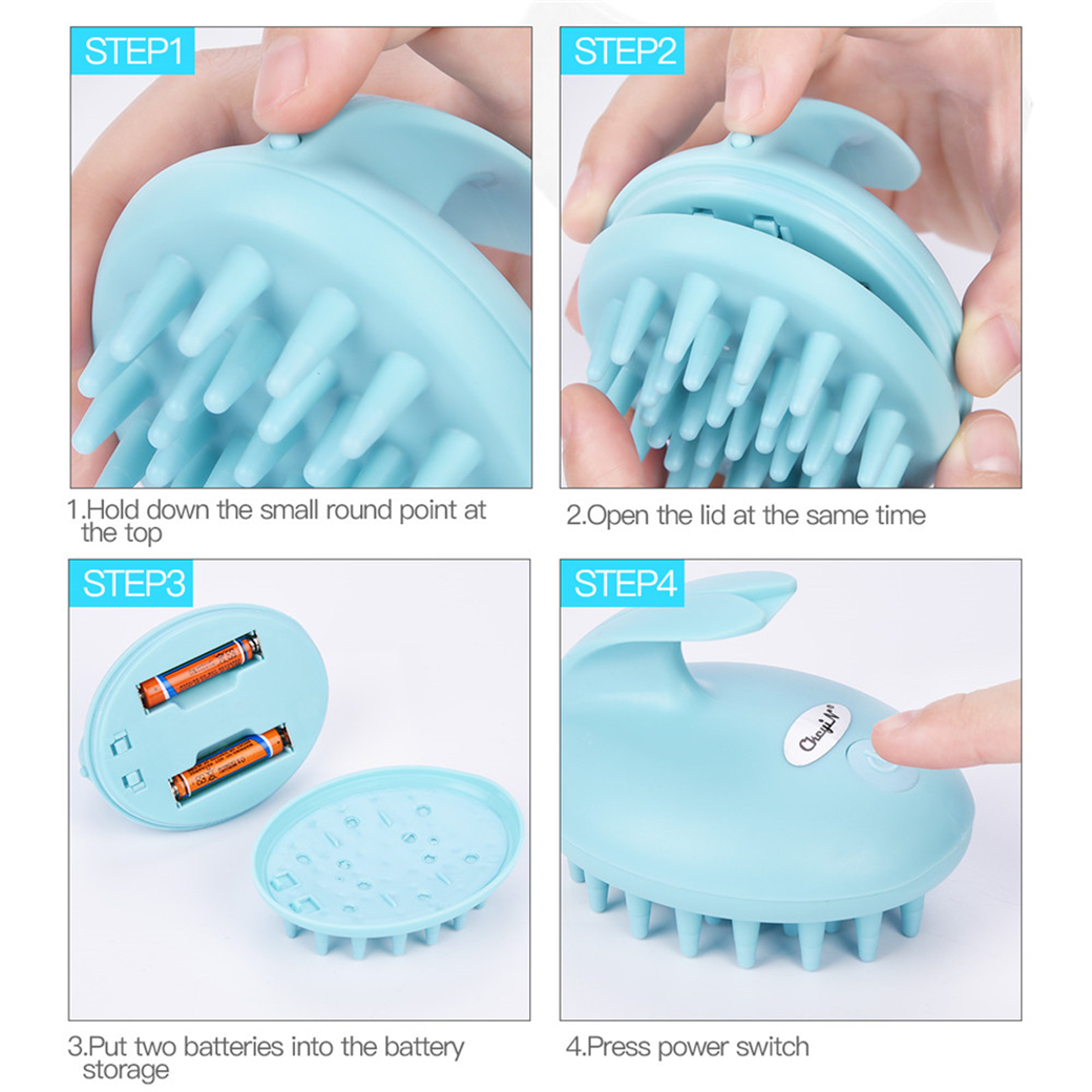electric scalp massaging shampoo brush