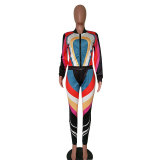 Fashion Positioning Printing Sports Two-piece Suit