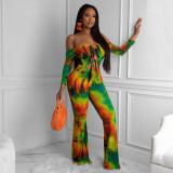 Fashion-chested Tie-neck Open Jumpsuit