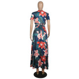 Classic Floral Hot Sale Two-Piece Dress