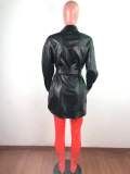Fashion Soft Leather Mesh Stitching Jacket Coat Windbreaker