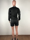 Two-piece Ribbed Panel Sports Shorts