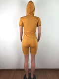 Two-piece Women's Short-Sleeved Hoodie + Pants