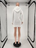 Women Print Long Sleeve Loose Fitting Hoodie Sweatshirt Dress