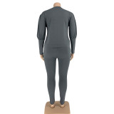 Lantern Long Sleeve Sweatshirt Jogger Pant Two Piece Outfit
