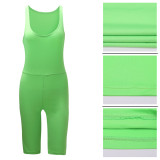 2020 Summer Women Solid Color Sport Tight Rompers