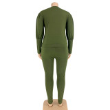 Lantern Long Sleeve Sweatshirt Jogger Pant Two Piece Outfit