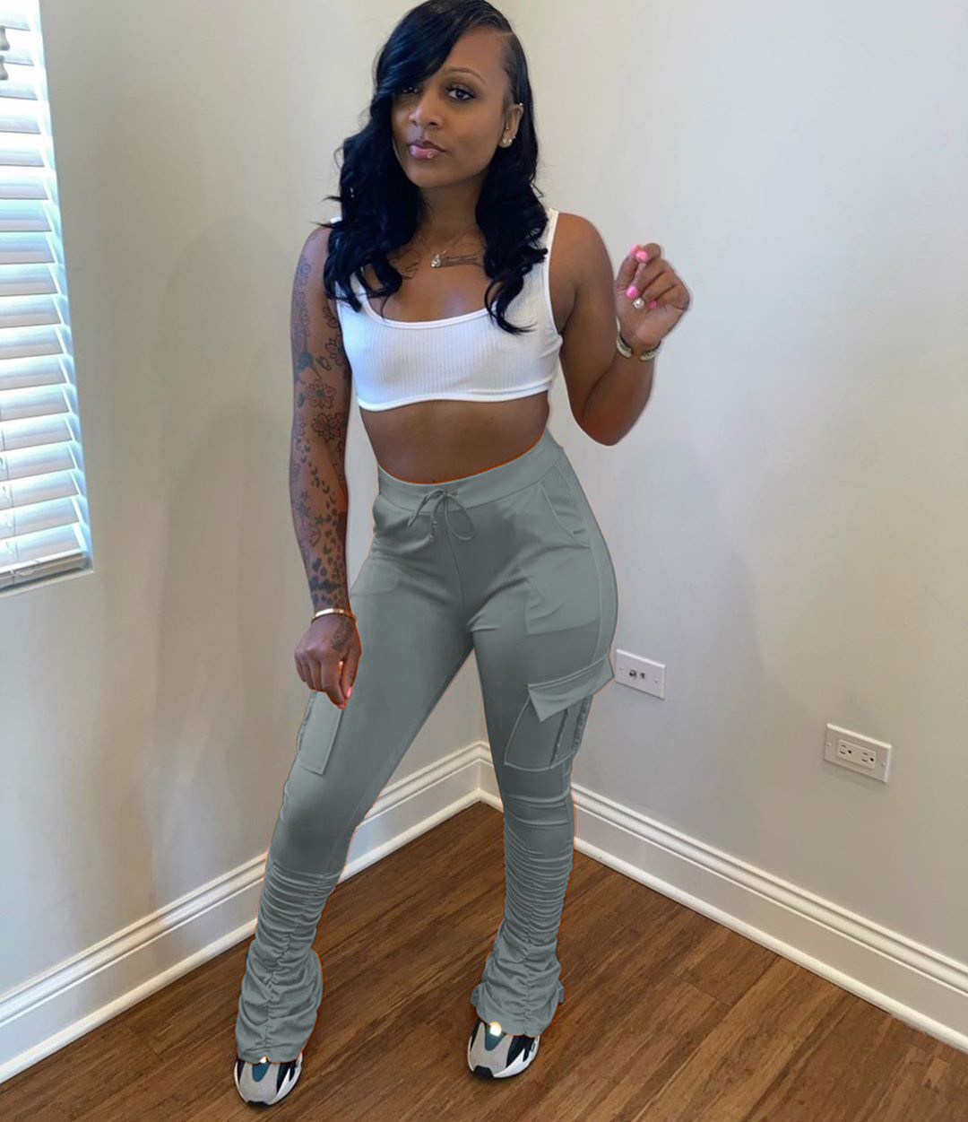 sweatpants with multiple pockets
