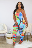 Women's Colorful Printed Drapery Leotard Bodysuit