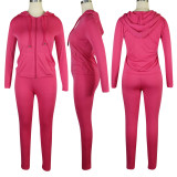Hot Sale Zipper Up Long Sleeve Top Pants Tracksuit Outfit