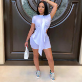 Sexy Women's Solid Color Personality Two-piece Suit