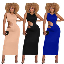 New Sexy Solid Color Dress For Nightclub Wear