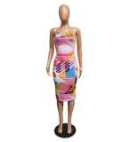 New Style Printed Plus Size Women's Sexy Dress