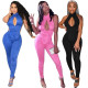 Ladies Party Two-Piece Club Solid Color Suit