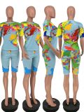 Personalized Map Printing Leisure Two-Piece Suit