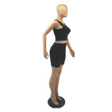 Sleeveless Western-Style Sports Commuter Solid Color Suit