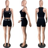 Fitness Yoga Two-Piece Letter Swimsuit Volleyball Beach Wear