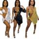 Pure Color Sexy Tube Top Two-Piece Dress