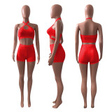 Halter Tight-Fitting Sports And Leisure Suit