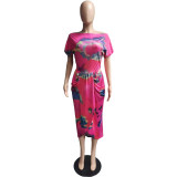 Fashion Tie-Dye Irregular Print Dress