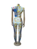 Fashion Totem Positioning Printing Two-Piece Vest