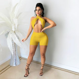 Sexy Hollow Open Back Skinny Jumpsuit