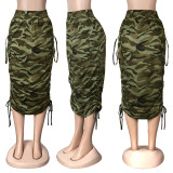 Slim Pocket Bag Hip Bottom Skirt With Straps