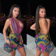 Printed Halter Halter Fashion Sexy Dress