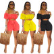 Solid Color Open Back One-Shoulder Casual Jumpsuit