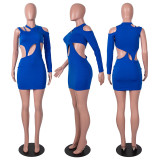 Asymmetrical Sleeveless Hanging Shoulder Fashion Sexy Dress