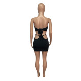 Wrapped Chest Triangle Scarf Bandage Hollow Sexy Two-Piece Suit