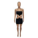 Wrapped Chest Triangle Scarf Bandage Hollow Sexy Two-Piece Suit
