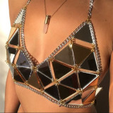 Fashion Nightclub Acrylic Sequins Triangle Stitching Bikini