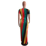 Fashion Casual Printed Split Dress