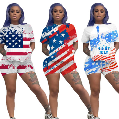 U.S. National Day Flag Splash Ink Suit