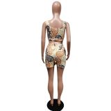 Printed Casual Fashion Beach Suit