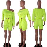 Fashion Leisure Two-Piece Bow Knot Exposed Umbilical Set