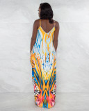 Digital Printed Loose Sling Pocket Dress