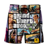 3D Digital Printed Beach Pants Grand Theft Auto Shorts