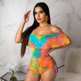 Fluorescent Sexy Tube Top Jumpsuit With Elastic Straps