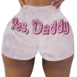 Sexy Ladies Tight Shorts Pattern Printed Shorts Yoga Pants