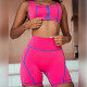 Two-Piece Sports Vest High Waist Slim Shorts