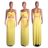 Two-Piece Fashion Sexy Tie-Rope Tube Top Dress