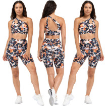 Sexy Printed Sports Two-Piece Yoga Suit
