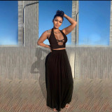Two-Piece Halter Hollow Loose Sexy Two-Piece Suit