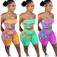 Printed Casual Pants Paisley Cashew Flower Beach Shorts Suit