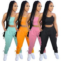 Large Size Suspender Sports Fashion Casual Pants Suit